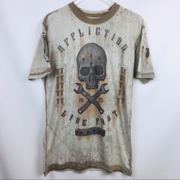 Affliction Other - ⬇️$40 Affliction | Skull Gun Metal Shirt Large